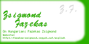 zsigmond fazekas business card